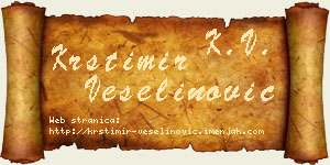 Krstimir Veselinović vizit kartica